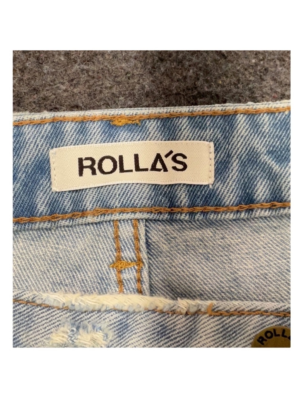 Rolla's Dusters Short in the Layla Bleach wash Cheeky Denim High Rise Slim 33 - Picture 4 of 6